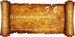 Tiefenbach Gusztáv névjegykártya